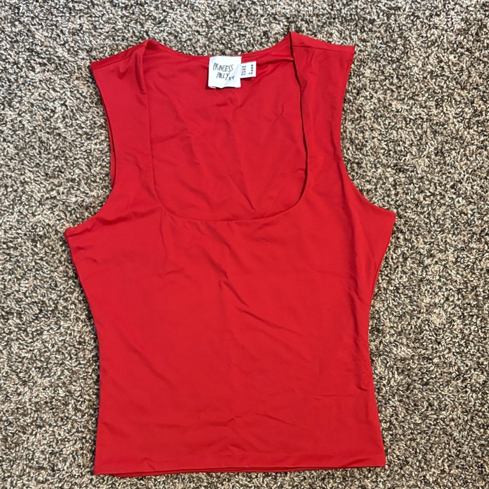 Princess Polly Vibrant Red Tank Top
